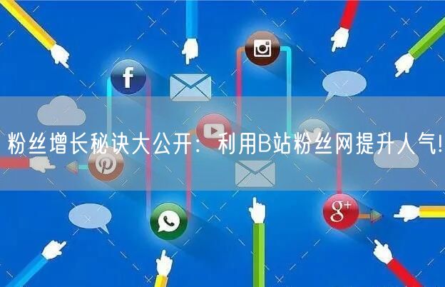 粉丝增长秘诀大公开:利用B站粉丝网提升人气!