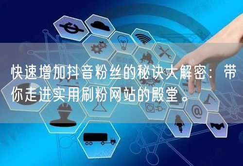 快速增加抖音粉丝的秘诀大解密：带你走进实用刷粉网站的殿堂。